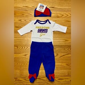 NFL Team Apparel White and Blue Baby Outfit